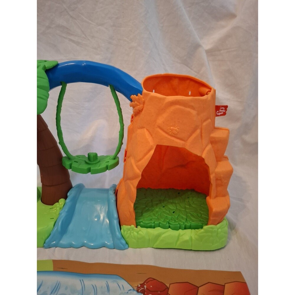 Fisher-Price Little People Dinosaur Village Play Set with Mat 2 Dinosaurs - Picture 9 of 14